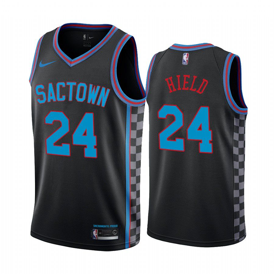 Men Sacramento Kings #24 buddy hield black city edition sactown 2020 nba jersey->portland trail blazers->NBA Jersey